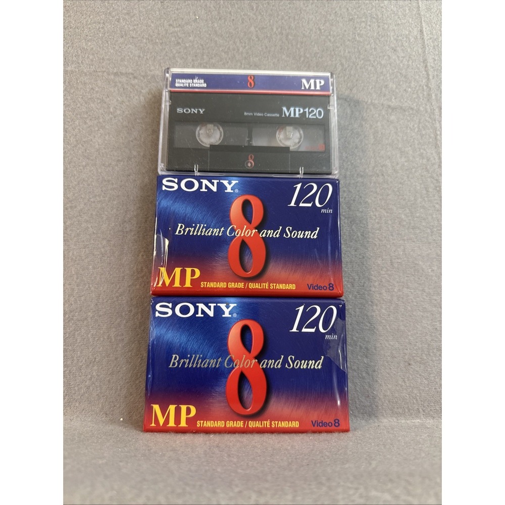 Sony Video8 8mm MP 120-Min Tapes P6-120MP Quantity Of 3
